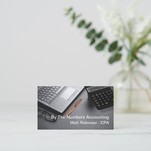 CPA Accountant Moderne Visitekaartjes (Staand voorkant)