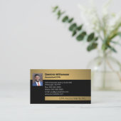 CPA | Accountant Professional Black | Gold Busine Visitekaartje (Staand voorkant)
