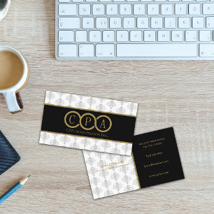 CPA   Accountant Professioneel Wit   Zwart Visitekaartje