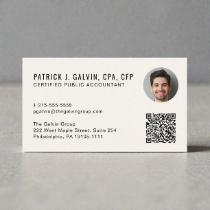 CPA-accountant QR-code foto Visitekaartje
