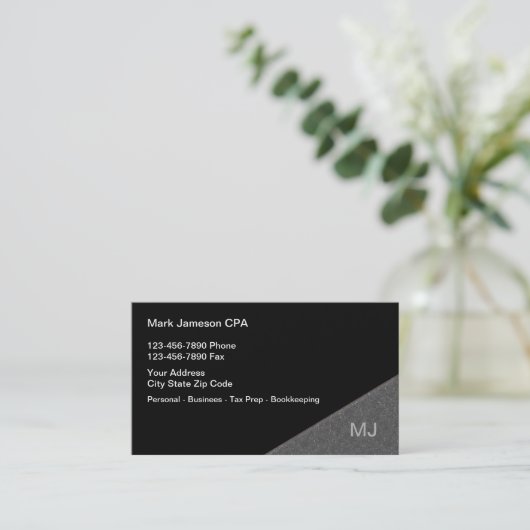 CPA Accountant Services Visitekaartje (Staand voorkant)