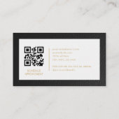 CPA Accountant Tax Faux Leather Logo QR Code Visitekaartje (Achterkant)