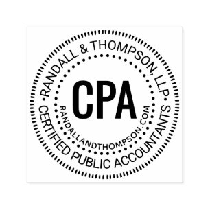 CPA Cert Openbaar Accountant Bedrijfsnaam URL #2R Zelfinktende Stempel