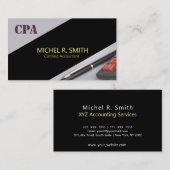 CPA Certified Accounant with Calculator Pen Visitekaartje (Voorkant / Achterkant)