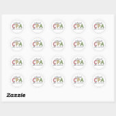 CPA Certified Public Accountant Giften Ronde Sticker (Vel)