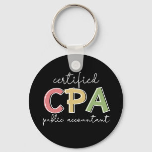 CPA Certified Public Accountant Giften Sleutelhanger