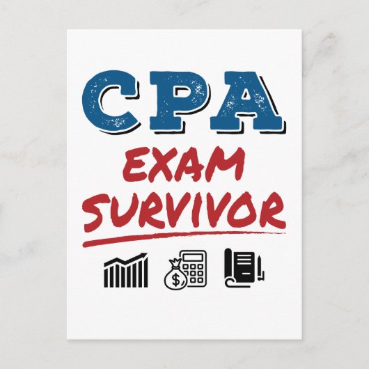 CPA Exam Survivor Briefkaart (Voorkant)
