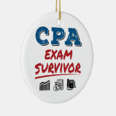 CPA Exam Survivor Keramisch Ornament (Rechts)