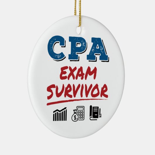 CPA Exam Survivor Keramisch Ornament (Rechts)