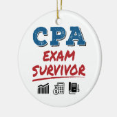 CPA Exam Survivor Keramisch Ornament (Links)