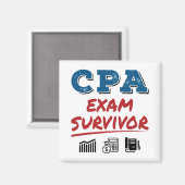 CPA Exam Survivor Magneet (Voorkant / Achterkant)