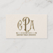 CPA Gold Professional Certified Public Accountant: Visitekaartje (Achterkant)
