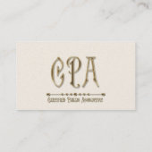 CPA Gold Professional Certified Public Accountant: Visitekaartje (Achterkant)