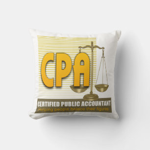 CPA met SCALES MET GECERTIFICEERDE OPENBARE ACCOUN Kussen