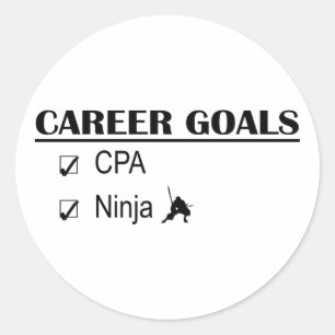 CPA Ninja Career Goals Ronde Sticker