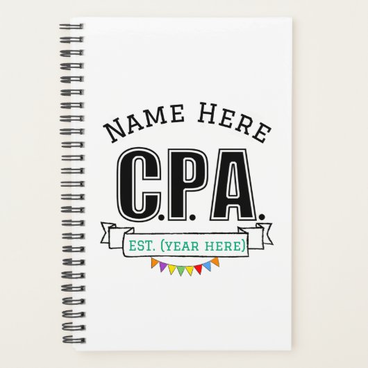 CPA Planner Accountant Gepersonaliseerde Gift (Voorkant)