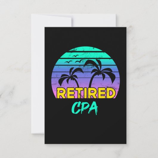 Cpa Retirement Gift Retro Bedankkaart (Voorkant)
