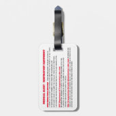 CPAP slaapapneu TSA medische waarschuwing Bagagelabel (Achterkant verticaal)