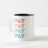 CPhT Certified Pharmacy Technicia Pharma Tech Tweekleurige Koffiemok (Voorkant links)