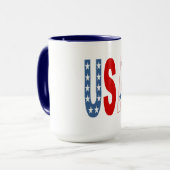 Cpnbo Mug bleu USA (Devant gauche)