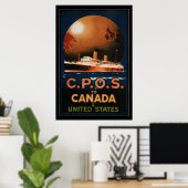  CPOS naar Canada Verenigde Staten Poster (Thuiskantoor)