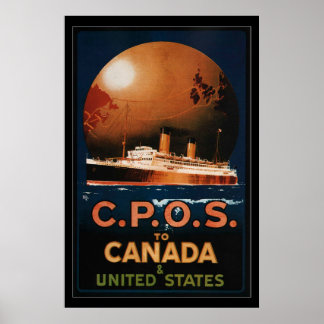  CPOS naar Canada Verenigde Staten Poster