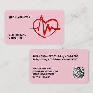 CPR-instructeur Aangepaste QR Visitekaartje