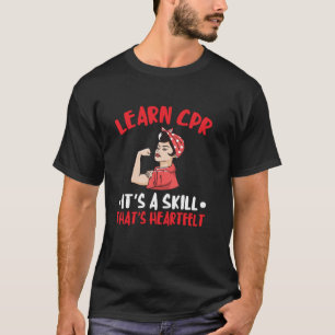 CPR-instructeur AED-instructeur Hartelijk Vaardigh T-shirt