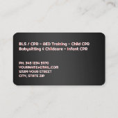 CPR Instructor Black Visitekaartje (Achterkant)