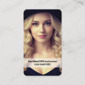 CPR Instructor Custom Foto en QR Visitekaartje (Voorkant)