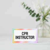 CPR Instructor Custom Vcard QR Visitekaartje (Staand voorkant)
