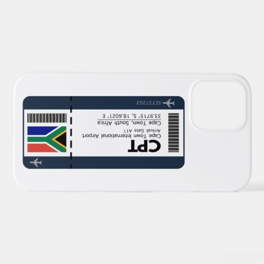 CPT Kaapstad instapkaart - Zuid-Afrika iPhone Hoesje (Achterkant horizontaal)