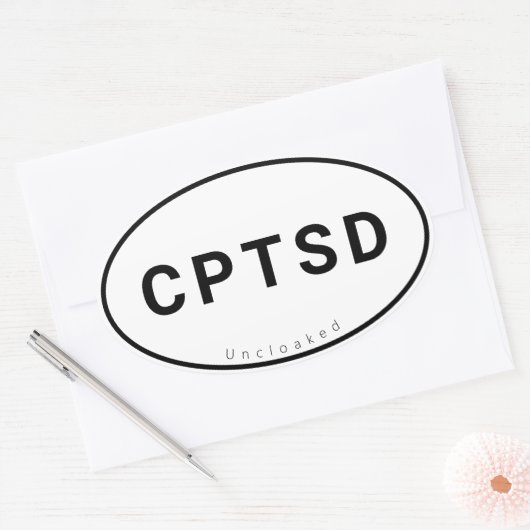CPTSD ovale Sticker (Envelop)
