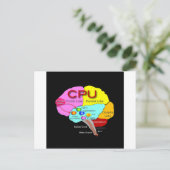 CPU-brein Briefkaart (Staand voorkant)