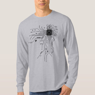 CPU Chip Circuit PCB Design Tech Lovers Computer  T-shirt