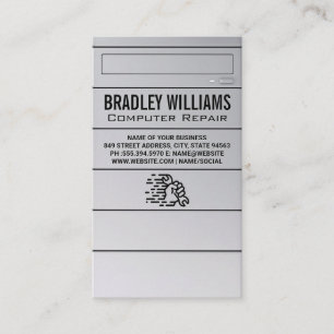 CPU-elektronica   Moersleutel in Hand Visitekaartj Visitekaartje