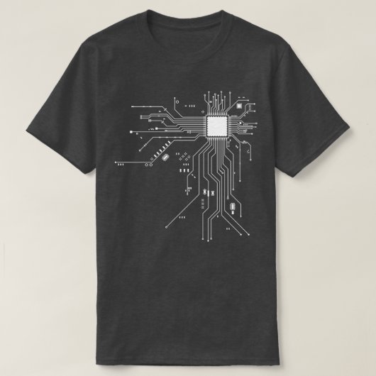 CPU processorcircuitdiagram T-shirt (Design voorkant)