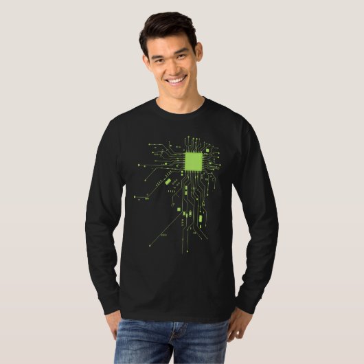 Cpu-technologie Nerd Computer Chip Computer Scient T-shirt (Voorkant volledig)