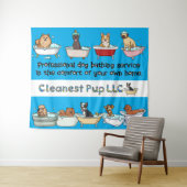 CPup blauw tapijt Wandkleed (In Situ (horizontaal))