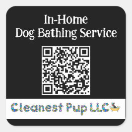 CPup blk-sticker Vierkante Sticker