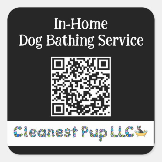 CPup blk-sticker Vierkante Sticker (Voorkant)