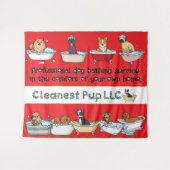 CPup rood tapijt Wandkleed (Voorkant (horizontaal))