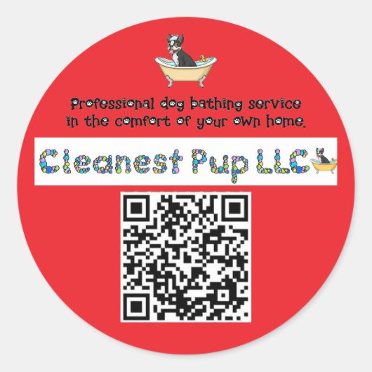 CPup-sticker Ronde Sticker (Voorkant)