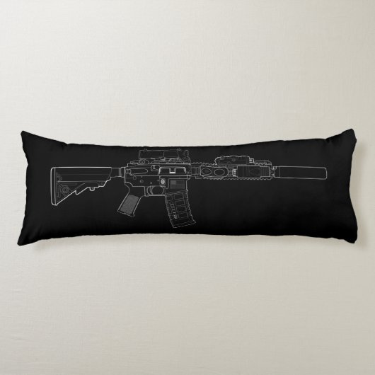 CQBR MK18 Mod 0 Black Body Pillow Lichaamskussen (Voorkant)