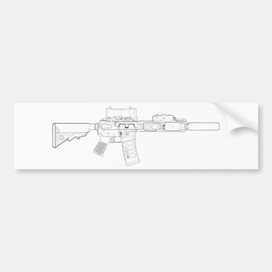 CQBR MK18 Mod 0 Bumpersticker (Voorkant)