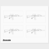 CQBR MK18 Mod 0 Rechthoek Stickers (Vel)