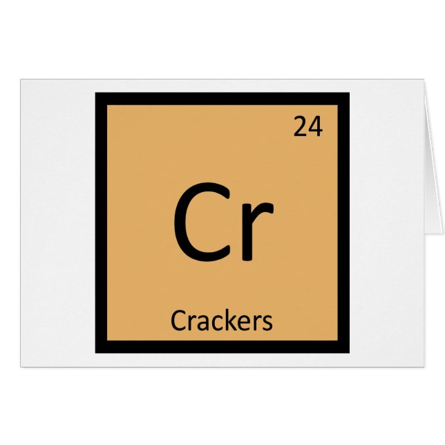 Cr - Chimie des crackers Symbole du tableau périod (Devant horizontal)