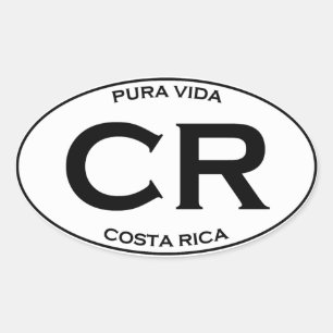 CR - Costa Rica Ovale Sticker