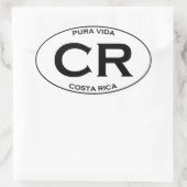 CR - Costa Rica Ovale Sticker (Tas)