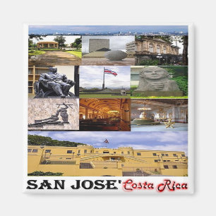 CR - Costa Rica - San José Mosaic - Collage Magneet